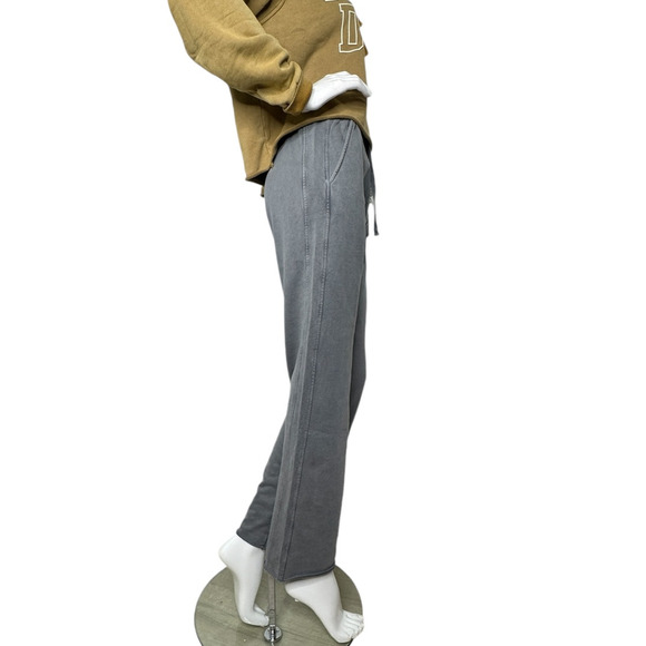 Terry Raw Edge Sweatpants pants joggers by Zutter Stone Color  L - Picture 3 of 4